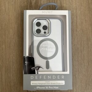 MVMT Defender Iphone 16 Promax Case‎ Magsafe+privacy Glass Screen Protector -NIB